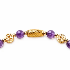 Alternative view of Vòng Tay Thạch Anh Tím (Phối Charm Cá)
