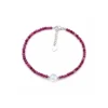 Vòng Tay Ruby Tím Cắt Giác (Phối Đá Mặt Trăng)