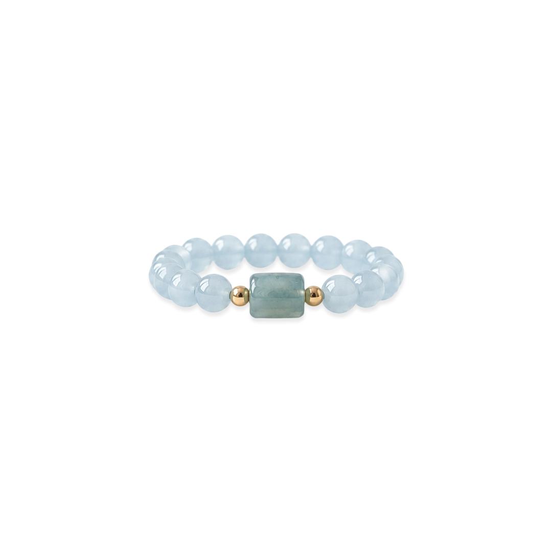 Nhẫn Lam Ngọc Type A (Phối Charm Lu)