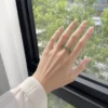 Nhẫn Lam Ngọc Type A (Phối Charm Lu) - Ảnh 3