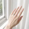 Nhẫn Mặt Lam Ngọc Viền Đá - Ảnh 3
