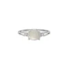 Nhẫn Mặt Oval Bạch Ngọc