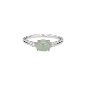 Nhẫn Mặt Oval Phỉ Thuý