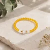 Vòng Tay Mã Não Vàng (Phối Mã Não Trắng) - Ảnh 4