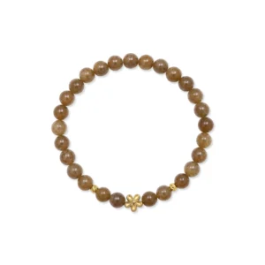 Vòng Tay Ngọc Hòa Điền Mật (Phối Charm Hoa)