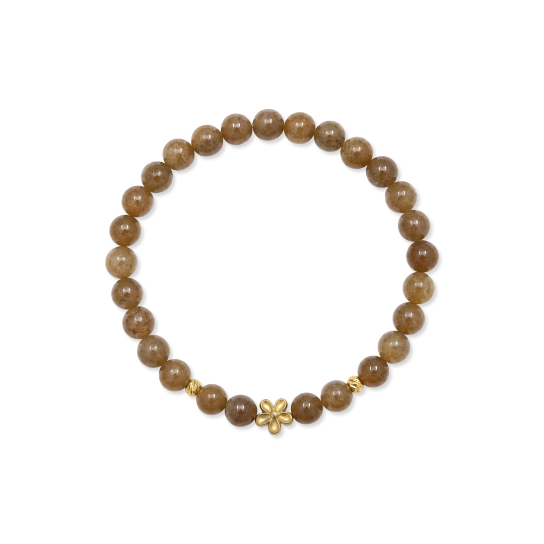 Vòng Tay Ngọc Hòa Điền Mật (Phối Charm Hoa)