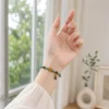 Vòng Tay Lam Ngọc (Phối Charm Hoa Sen, Đốt Trúc, Lá) - Ảnh 3