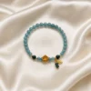 Vòng Tay Lam Ngọc (Phối Charm Hoa Sen, Đốt Trúc, Lá) - Ảnh 4