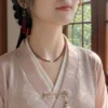 Vòng Cổ Garnet Cắt Giác (Phối Ngọc Hoà Điền) - Ảnh 4