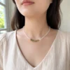 Vòng Cổ Thạch Anh Trắng Cắt Giác (Phối Ngọc Bích) - Ảnh 4