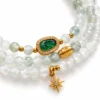 Chuỗi Vòng Thiên Sơn Thuý (Phối Charm Lá Bồ Đề Ngọc Bích) - Ảnh 2
